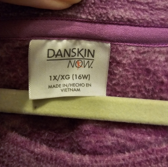 Gently Used Danskin Heather Purple Fleece Top - 1X - Picture 2 of 5